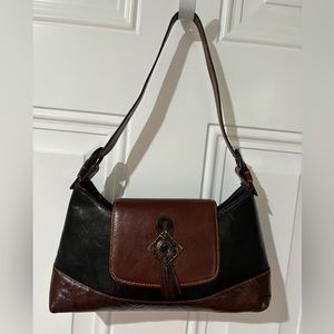 Chabeli Cuervo De Vaca 2 Tone Brown/Black Women's Argentina Leather Handbag #435